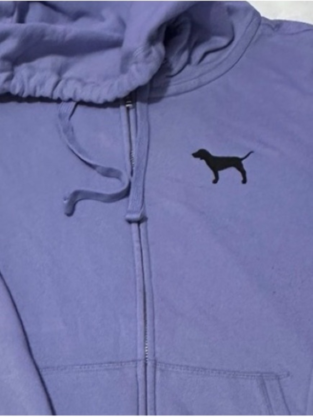 Women Pink by Victoria's Secret Lavender Full Zip-Up Hoodie Size Large